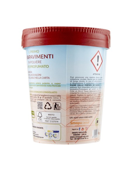 offerta Smapiù Lavapavimenti in Polvere Fragranza Fiori Bianchi e Argan 400 g