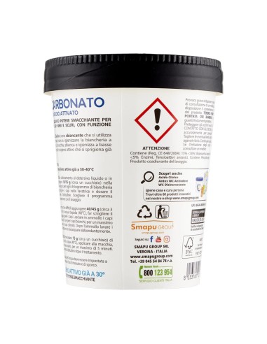 offerta Smapiù Percarbonato di Sodio Attivato Smacchiatore in Polvere per Capi Neri e Scuri 500 g