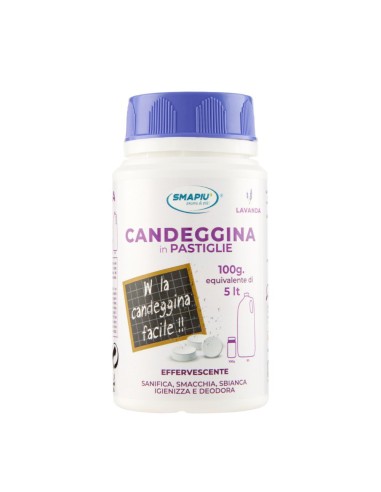 offerta Smapiù Candeggina in Pastiglie Effervescenti Fragranza Lavanda 40 Pastiglie