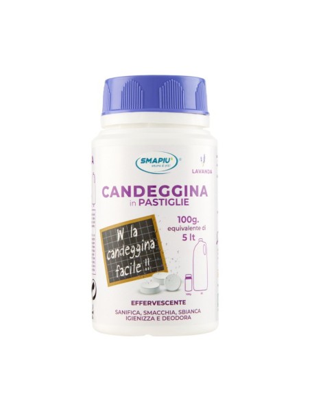 offerta Smapiù Candeggina in Pastiglie Effervescenti Fragranza Lavanda 40 Pastiglie