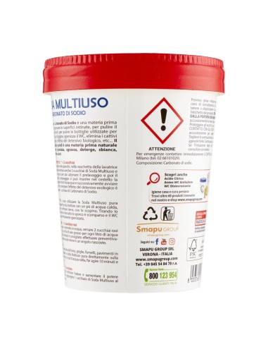 offerta Smapiù Soda Multiuso Carbonato di Sodio Elimina i Cattivi Odori 500 g