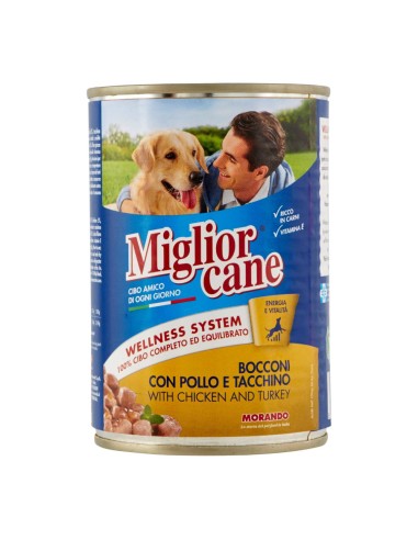 offerta Morando Migliorcane Wellness System Cibo Umido Cani Bocconi Pollo e Tacchino 405 g