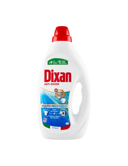 offerta Dixan Anti-Odore Detergente Liquido Lavatrice Pulito Profondo 990 ml