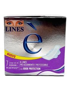 Lines E' Assorbenti Flessibili in Lactifless Lungo con Ali 7 Pezzi 