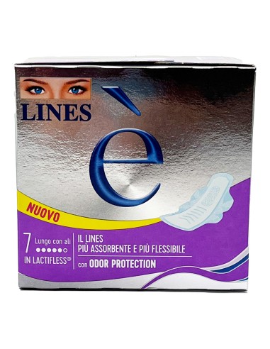 offerta Lines E' Assorbenti Flessibili in Lactifless Lungo con Ali 7 Pezzi 
