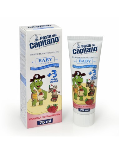 offerta Pasta del Capitano Dentifricio Baby +3 Anni Gusto Fragola 75 ml