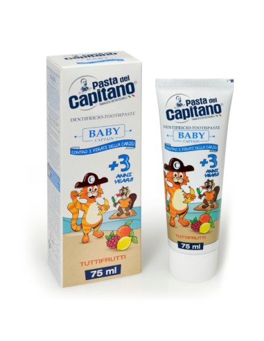 offerta Pasta del Capitano Dentifricio Baby +3 Anni Gusto Tuttifrutti 75 ml