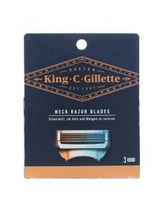 Gillette King C. Testine di Ricambio per Rasoio Rasatura e Bordatura del Collo