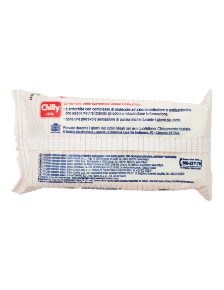 offerta Chilly Ciclo Salviettine Intime Igiene Prolungata 12 Pezzi
