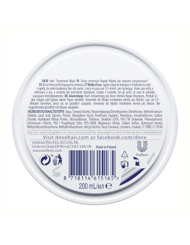 offerta Dove Maschera Ricostruzione Intensiva per Capelli Danneggiati 200 ml