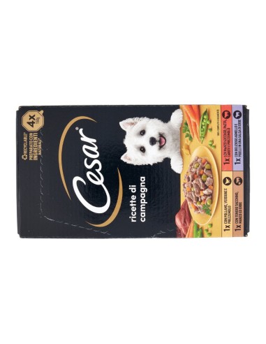 offerta Cesar Ricette di Campagna Cibo Umido per Cani Bocconcini Multipack 4x150 g