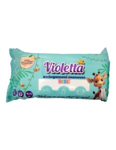 Violetta Asciugamani Monouso Bebè  40x40 cm Soffici e Delicati 15 Pz