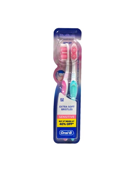 offerta Oral-B Sensitive Spazzolino con Setole Extra Soft per Gengive e Denti Sensibili 2 Pz