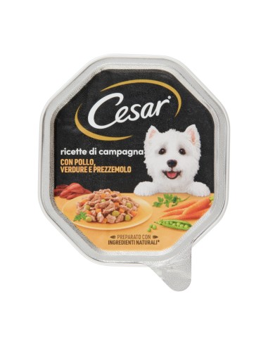 offerta Cesar Ricette di Campagna Cibo Umido per Cani con Pollo Verdure e Prezzemolo 150 g