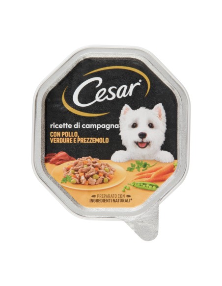 offerta Cesar Ricette di Campagna Cibo Umido per Cani con Pollo Verdure e Prezzemolo 150 g