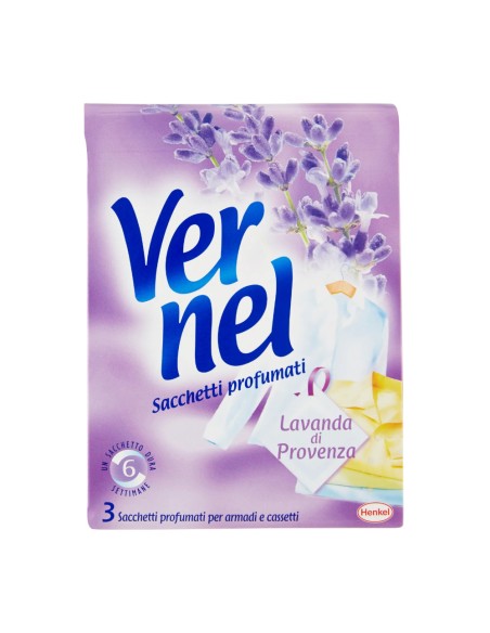 offerta Vernel Sacchetti Profumati Fragranza Lavanda di Provenza per Armadi e Cassetti 3 Pz