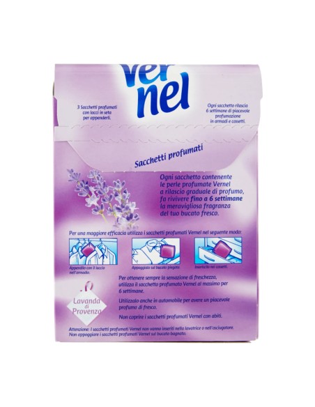 offerta Vernel Sacchetti Profumati Fragranza Lavanda di Provenza per Armadi e Cassetti 3 Pz