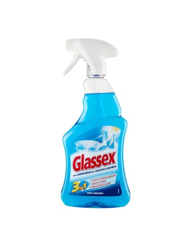 offerta Glassex Spray Detergente Vetri e Multiuso con Ammoniaca e Asciuga Rapido 500 ml