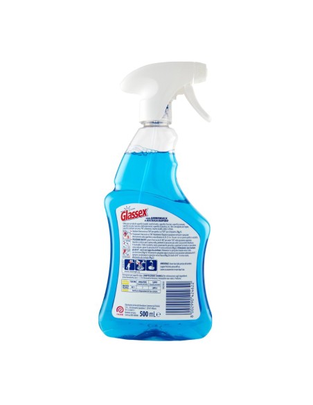 offerta Glassex Spray Detergente Vetri e Multiuso con Ammoniaca e Asciuga Rapido 500 ml