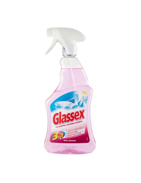 offerta Glassex Spray Detergente Vetri e Multiuso con Aceto e Asciuga Rapido 500 ml