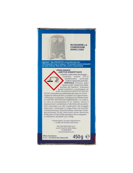 offerta Omino Bianco Additivo Polvere Disinfettante Deo + Azione Battericida 450 g