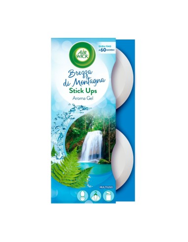 offerta Air Wick Stick Ups Aroma Gel Brezza di Montagna Multiuso 2x30 g 