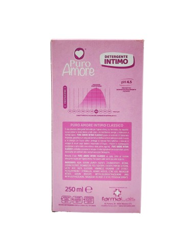 offerta Puro Amore Detergente Intimo Classico pH 4.5 Azione Protettiva 250 ml