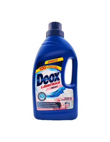 offerta Deox Lavatrice Detergente Liquido Fresh Fragranza Fiori Bianchi e di Pesco 1050 ml