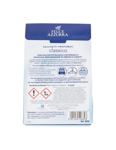 offerta Felce Azzurra Sacchetti Profumati Fragranza Classico 3 Pz