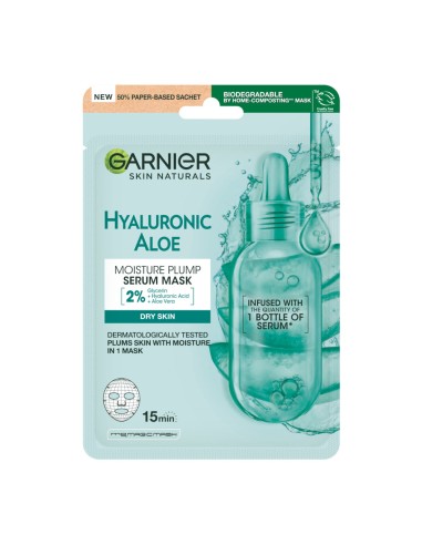 offerta Garnier SkinActive Maschera Viso in Tessuto Idratante e Rivitalizzante Hyaluronic Aloe 1 Pz