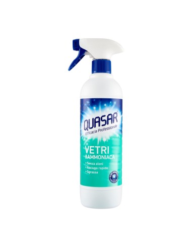 offerta Quasar Spray Vetri con Ammoniaca Efficacia Professionale 580 ml