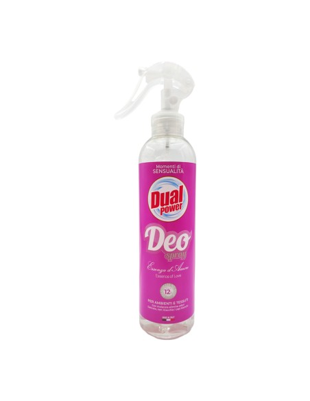 offerta Dual Power Deo Spray Deodorante per Ambienti e Tessuti Essenza d'Amore 300 ml