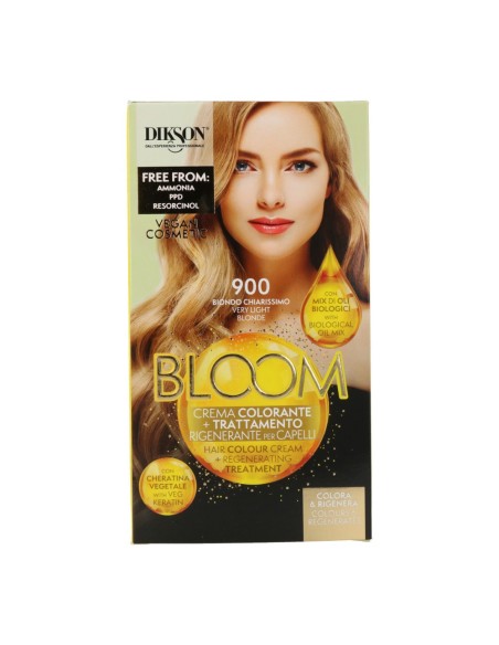 offerta Dikson Bloom Crema Colorante + Trattamento Rigenerante 900 Biondo Chiarissimo 55 ml