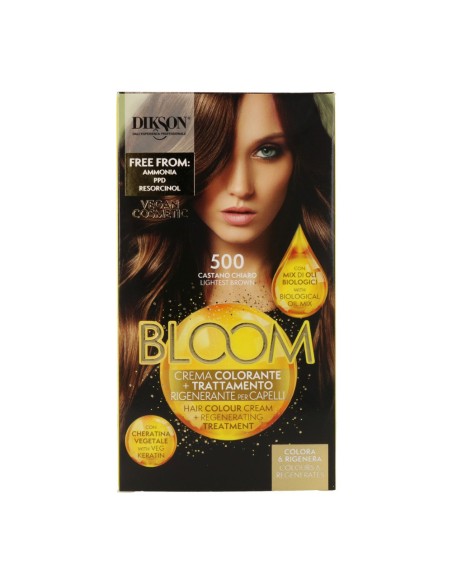 offerta Dikson Bloom Crema Colorante + Trattamento Rigenerante 500 Castano Chiaro 55 ml