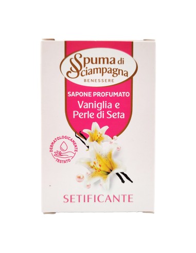 offerta Spuma di Sciampagna Benessere Sapone Profumato Vaniglia e Perle di Seta Setificante 90 g