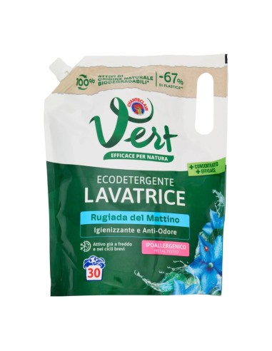 offerta Chanteclair Vert Ricarica Ecodetergente Lavatrice Fragranza Rugiada del Mattino 1200 ml