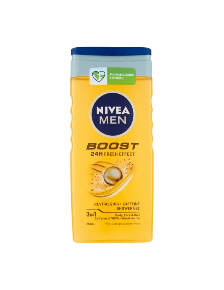 offerta Nivea Men Boost Doccia Gel 3in1 Effetto Freshezza 24 Ore 250 ml