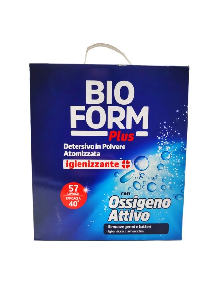 offerta Bioform Plus Detersivo in Polvere Atomizzata con Ossigeno Attivo 57 Misurini 2,85 kg