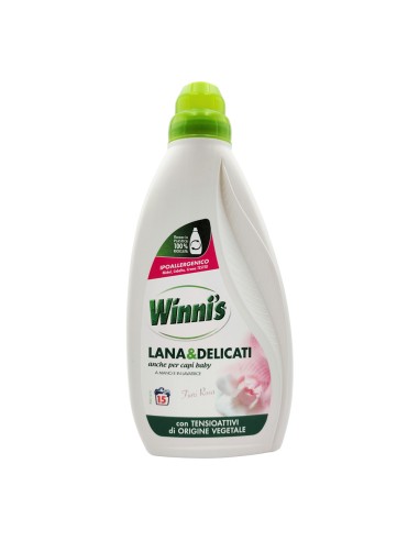 offerta Winni's Detersivo Liquido Lana e Delicati Ipoallergenico Fragranza Fiori Rosa 750 ml