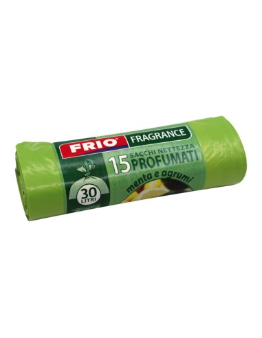 offerta Frio Fragrance Sacchetti Nettezza Fragranza Menta e Agrumi 15 Pz 30 L 52x58 cm