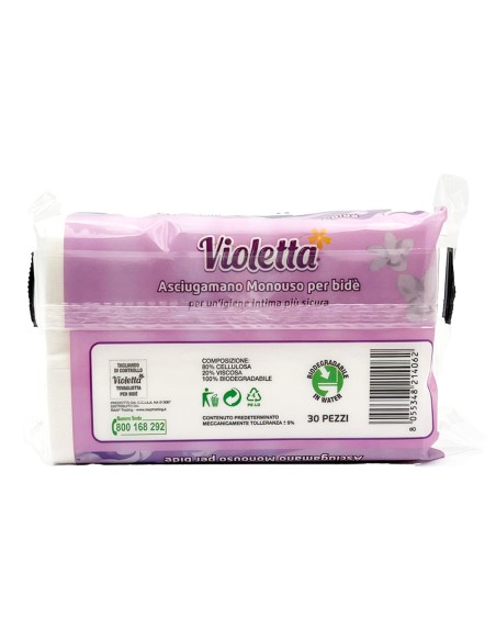 offerta Violetta Asciugamano Monouso Intimo per Bidè 30 Pz