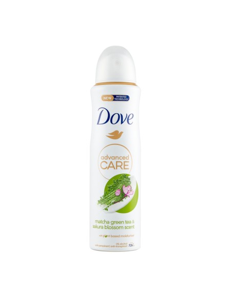 offerta Dove Advanced Care Deodorante Spray Fragranza Matcha Tè Verde e Fiori di Sakura 150 ml