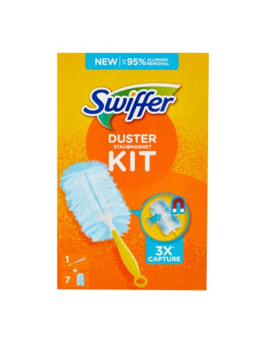 offerta Swiffer Kit Piumini Catturapolvere con 7 Ricariche Rimuove il 95% degli Allergeni 
