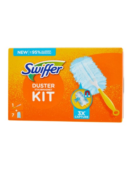 offerta Swiffer Kit Piumini Catturapolvere con 7 Ricariche Rimuove il 95% degli Allergeni 