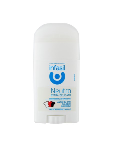 offerta Infasil Deodorante Stick Neutro Extra Delicato Anti Macchia Senza Sali di Alluminio 50 ml
