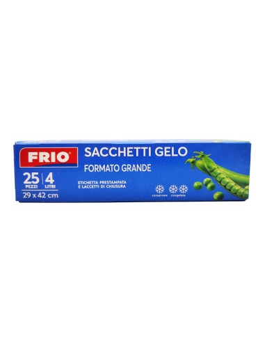 offerta Frio Sacchetti Gelo Formato Grande in Rotolo 25 Pz 4 L 29x42 cm