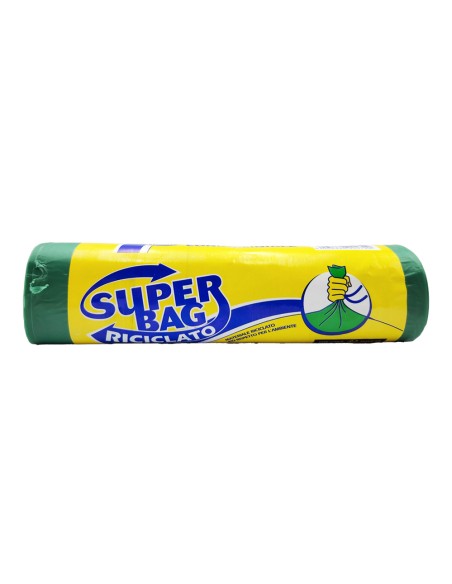 offerta Frio Superbag Riciclato Sacchi Verdi Nettezza con Legacci di Chiusura 10 Pz 110 L 70x110 cm
