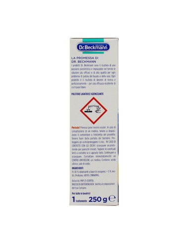 offerta Dr. Beckmann Original Pulitore Lavatrice Igienizzate Fragranza Limone con Ossigeno Attivo 250g