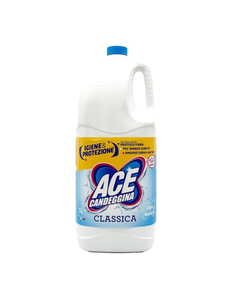 offerta Ace Candeggina Classica con Tecnologia Proteggi Fibra per Casa e Bucato 5 L