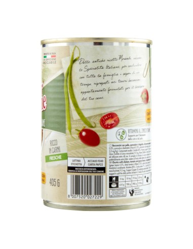offerta Morando Migliorcane Specialità Italiane Bocconcini Spezzatino Pollo Pomodori e Fagiolini 405 g